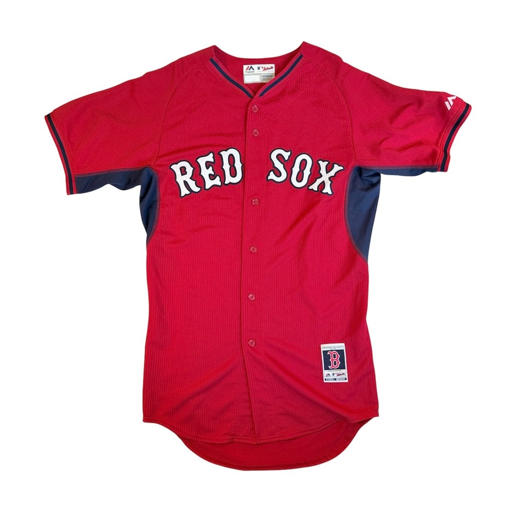 Majestic Baseball Jersey Men 40 Red Cool Base Boston Red Sox Authentic 3800